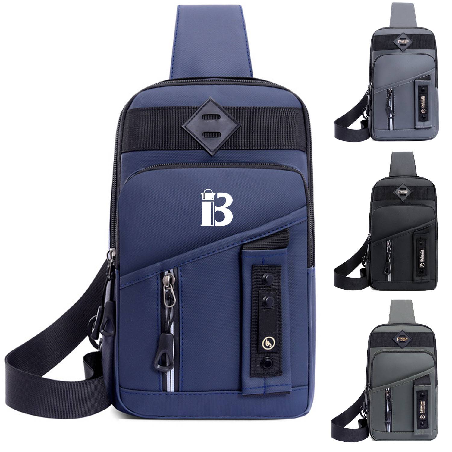 Mens Fashionable Nylon Crossbody Sling Bag 1