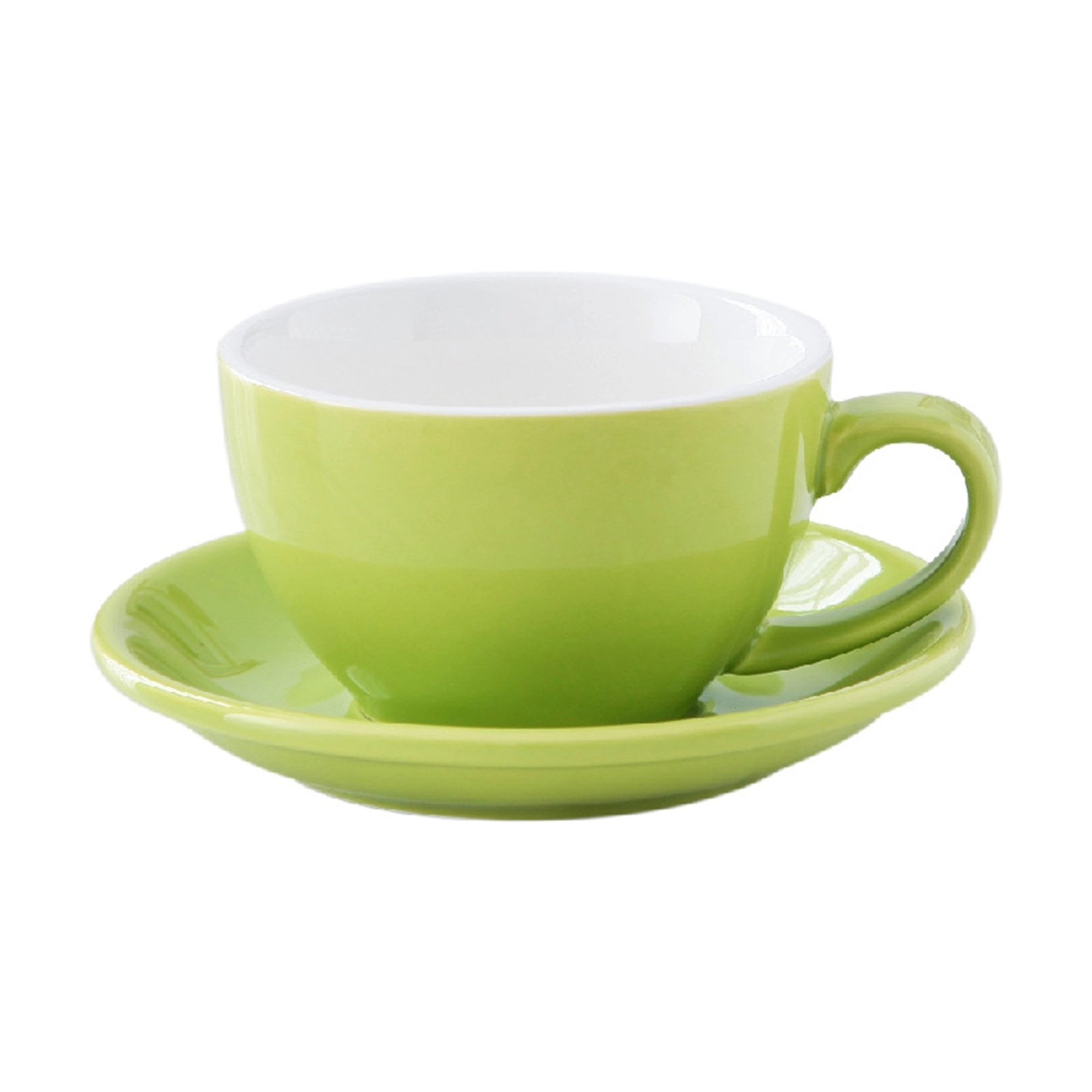 10 Oz Ceramic Coffee Cup and Saucer with handle 11