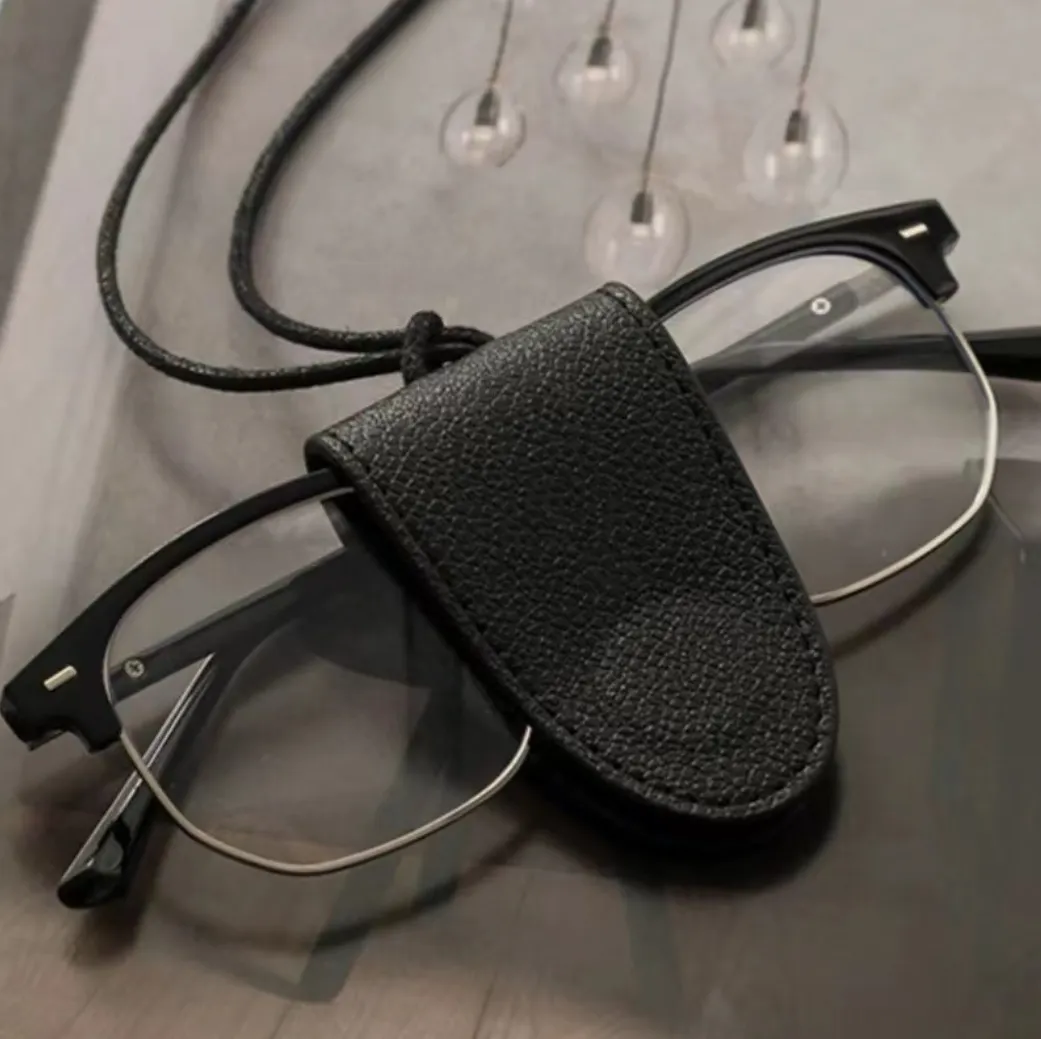 Magnetic Leather Sunglass Holder Eyeglass Hanger Clip 3