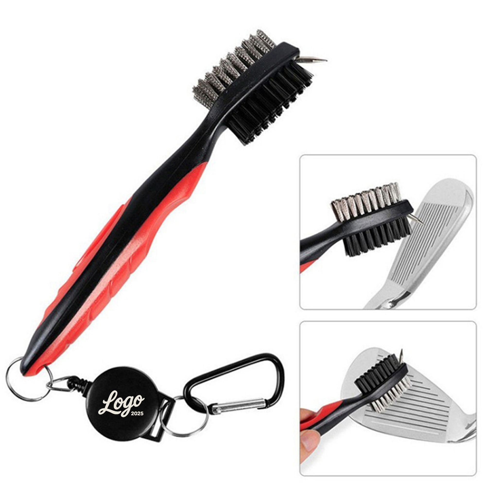 Portable Golf Brush With Hook 3