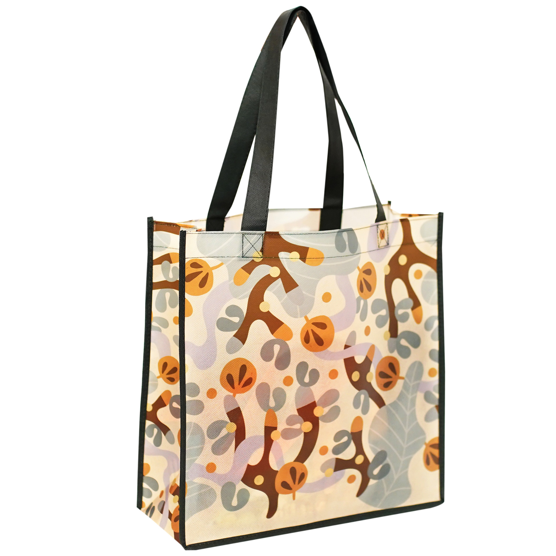 Laminated Non Woven Polypropylene Tote: 13" W x 13" H x 5" D