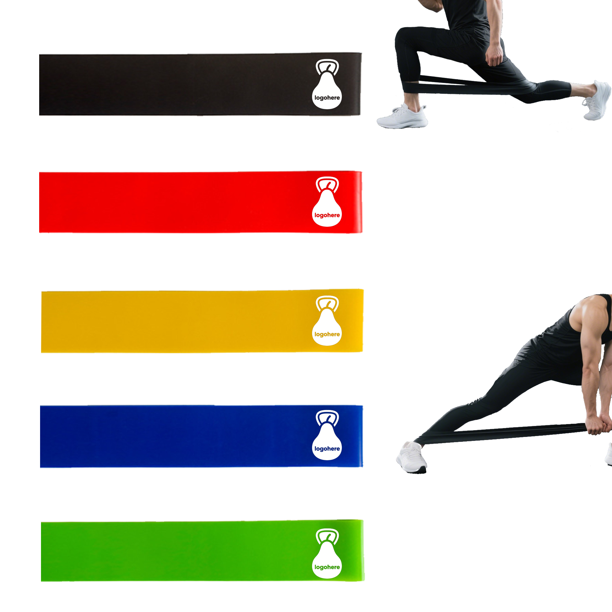 5 Level Custom TPE Resistance Bands Set 6