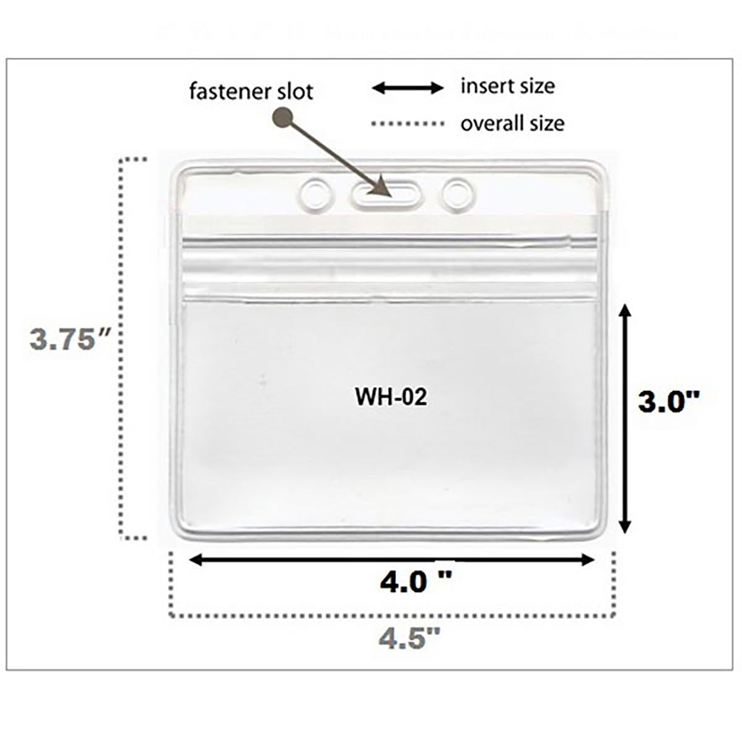 4x3 inch Zip-lock Heavy Duty Badge holders 1