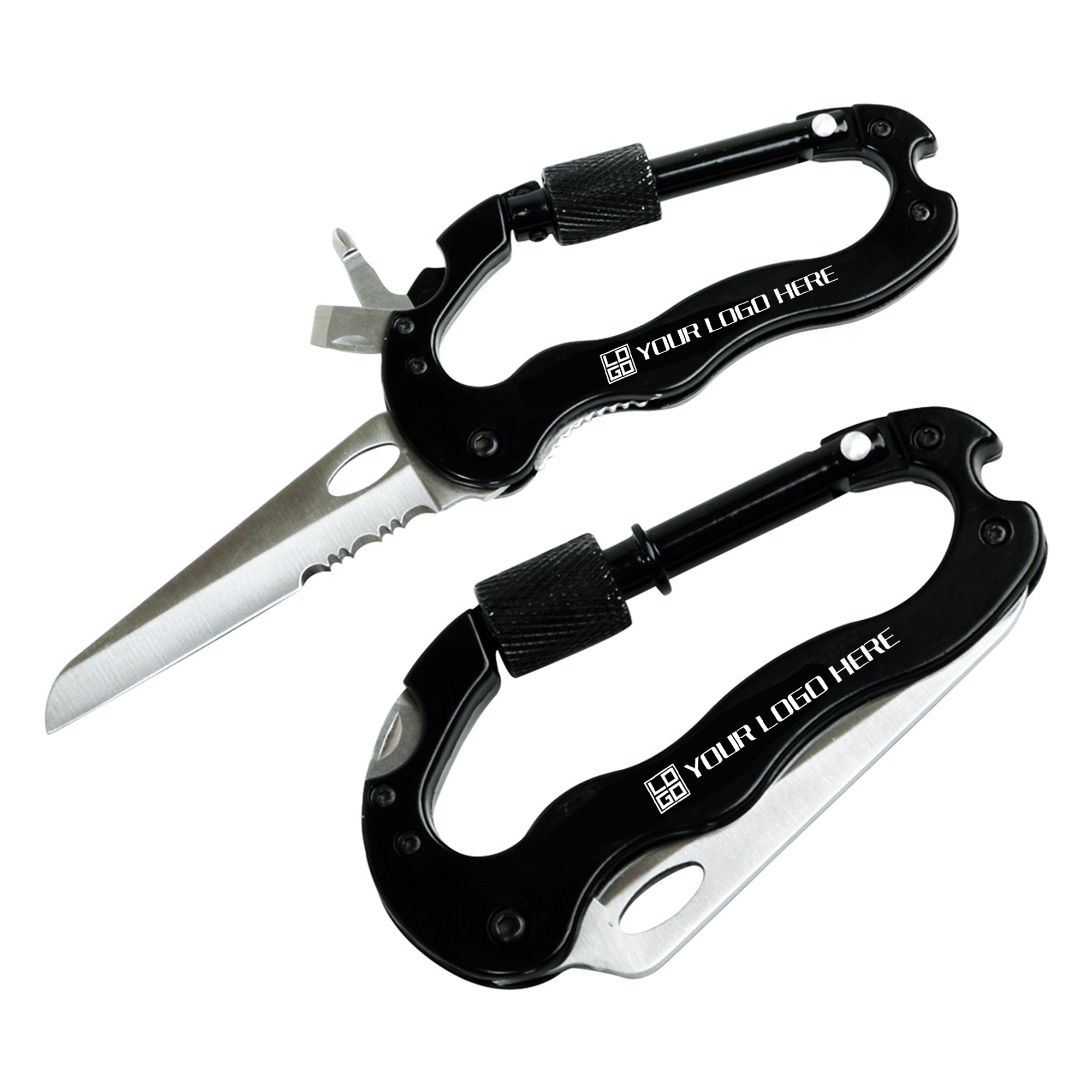 Foldable 4 in 1 Multi-Tool Carabiner Pocket Knife 2