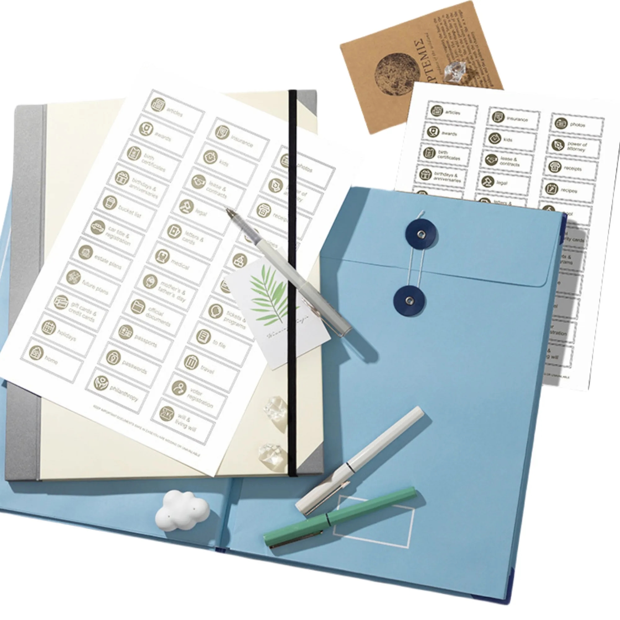 Multi - Pocket File Folder Acid - Free Office Organization 3