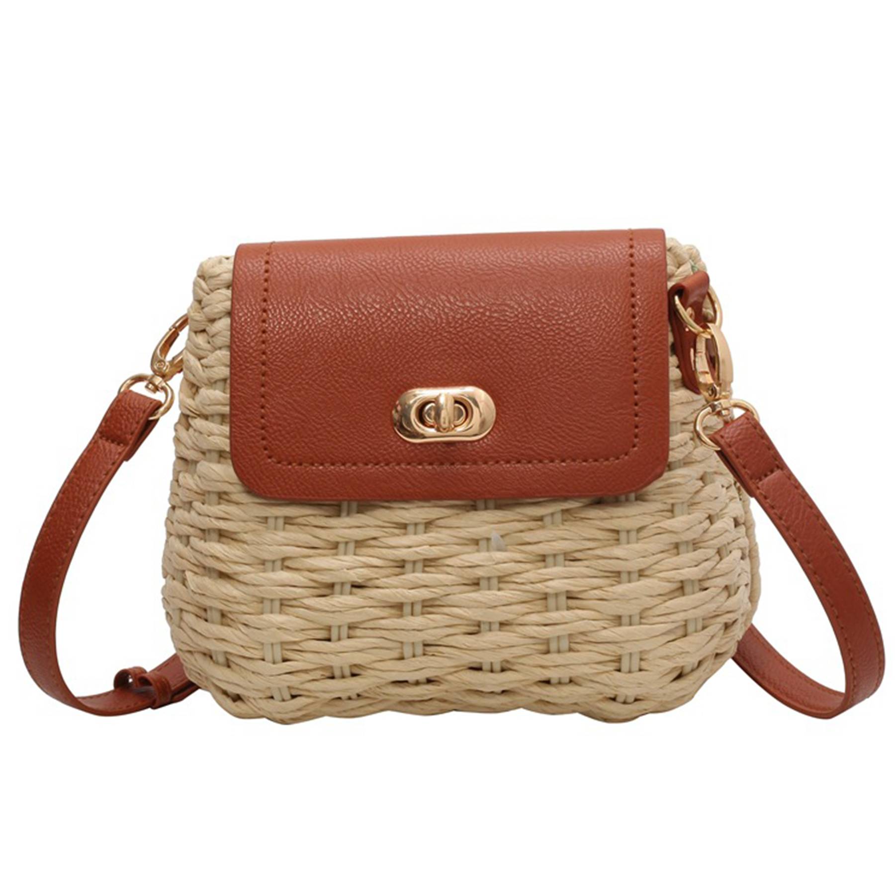 Jute Versatile cross-body straw bag 6