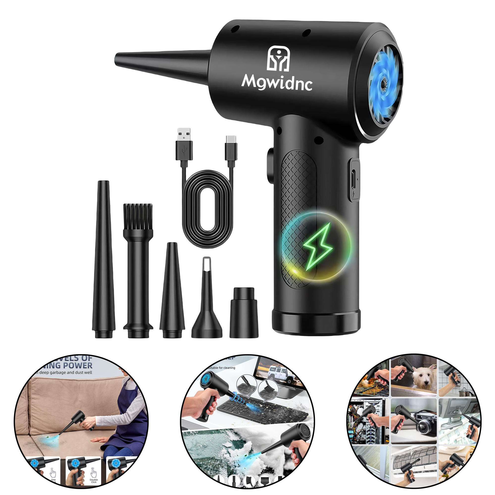 Cordless Handheld Air Duster for Keyboard