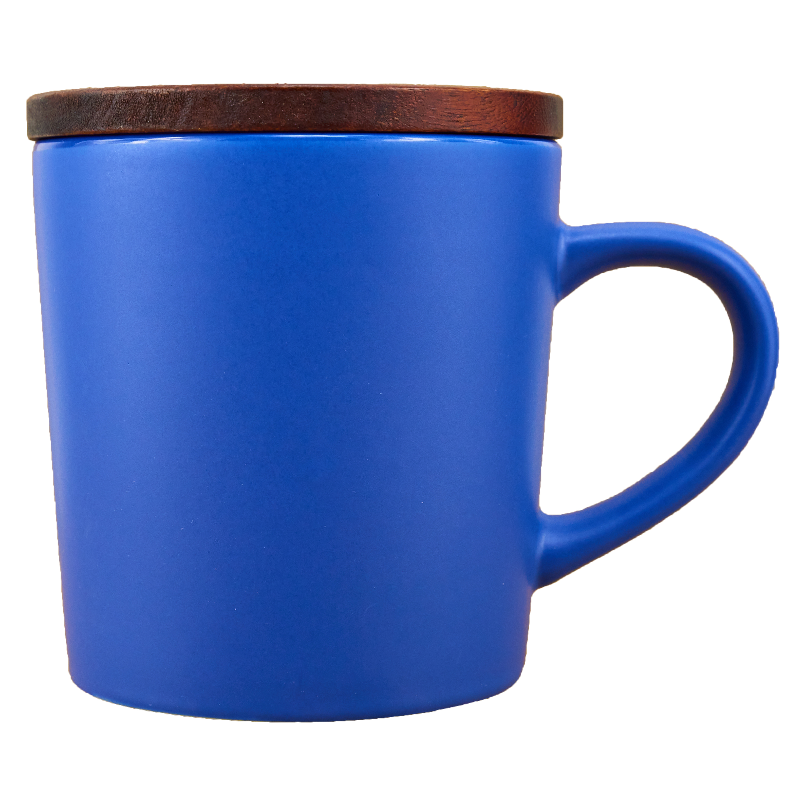 Oceanside 16oz Ceramic Stoneware Mug with Wood Lid (Blue)