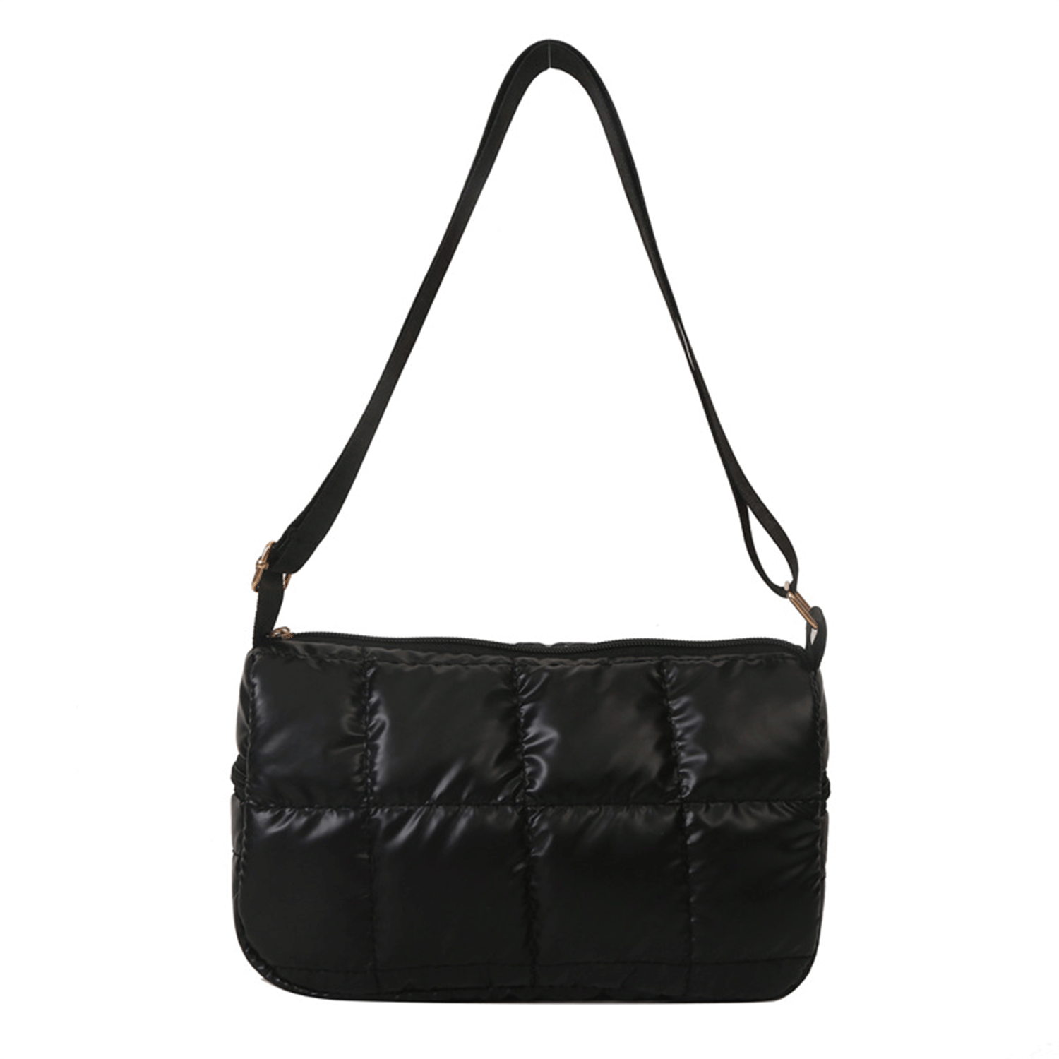 Winter New quilted Grid Small Square Puffer Crossbody Bag 3
