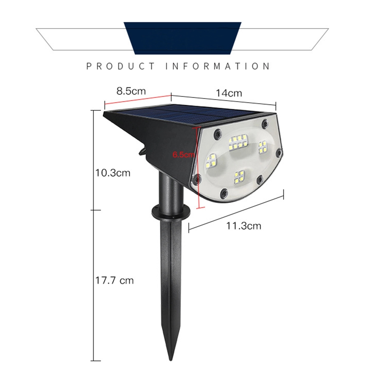 2-in-1 LED Brightness Wireless solar Lights Outdoor For Guar 3