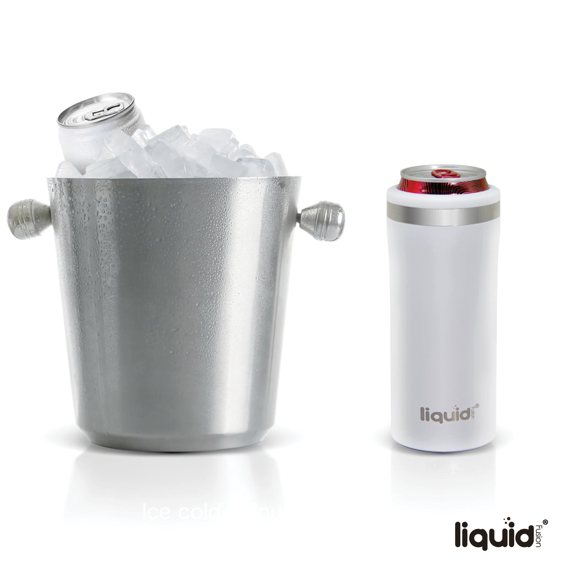 Liquid Fusion® 12 oz. Double Wall, Stainless Steel Skinny Can Cooler 23