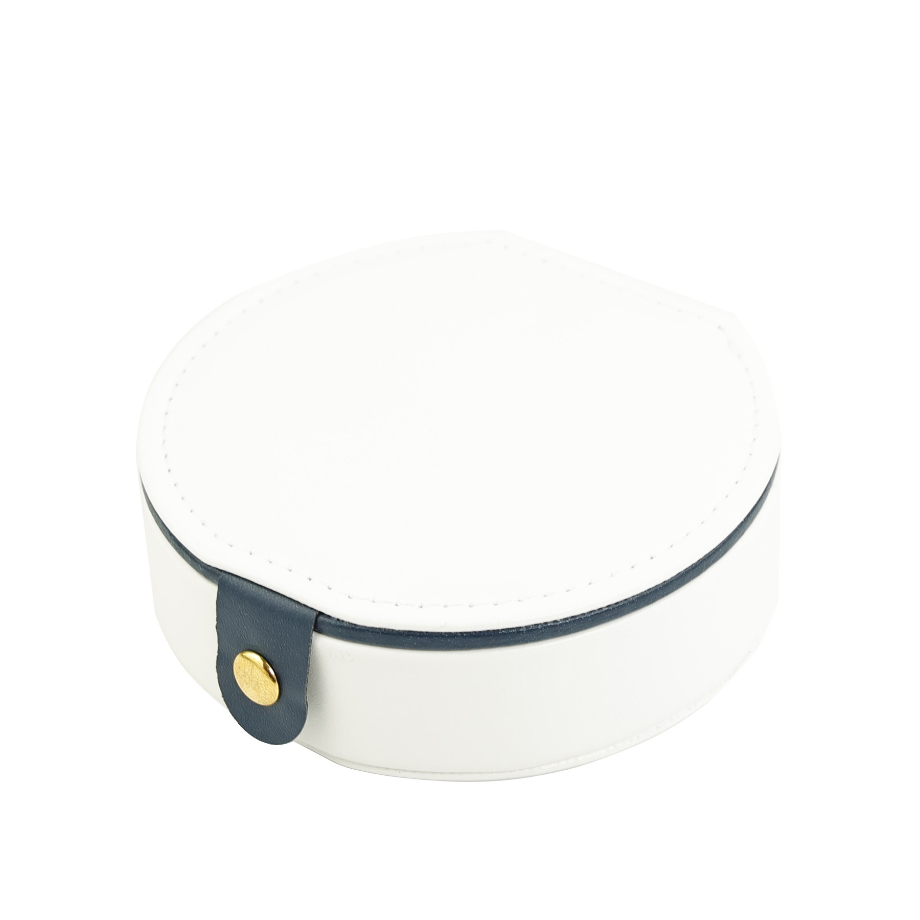 Pu Leather Small Round Jewelry Case 3