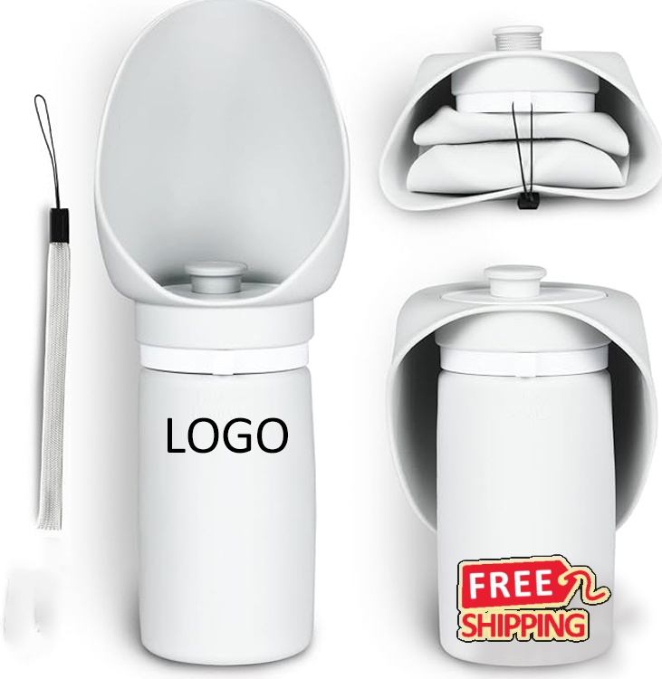 550ml Leak Proof Dog Water Bottle with Foldable Bowl for Hiking Travel 1