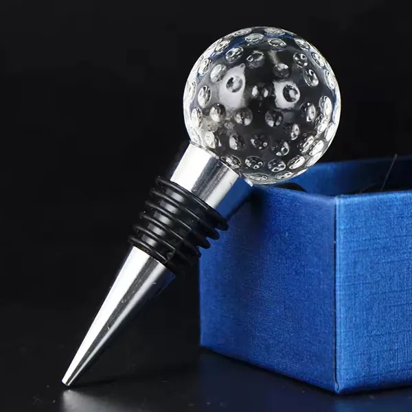 Golf Shaped Crystal Wine Bottle Stopper 5
