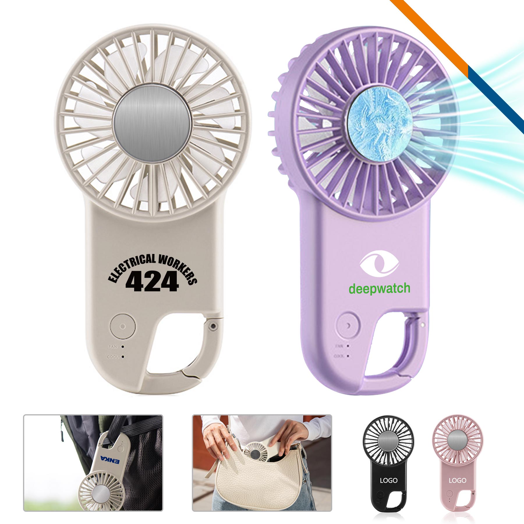 Garet Ice Cooling Carabiner Handheld Fan 6