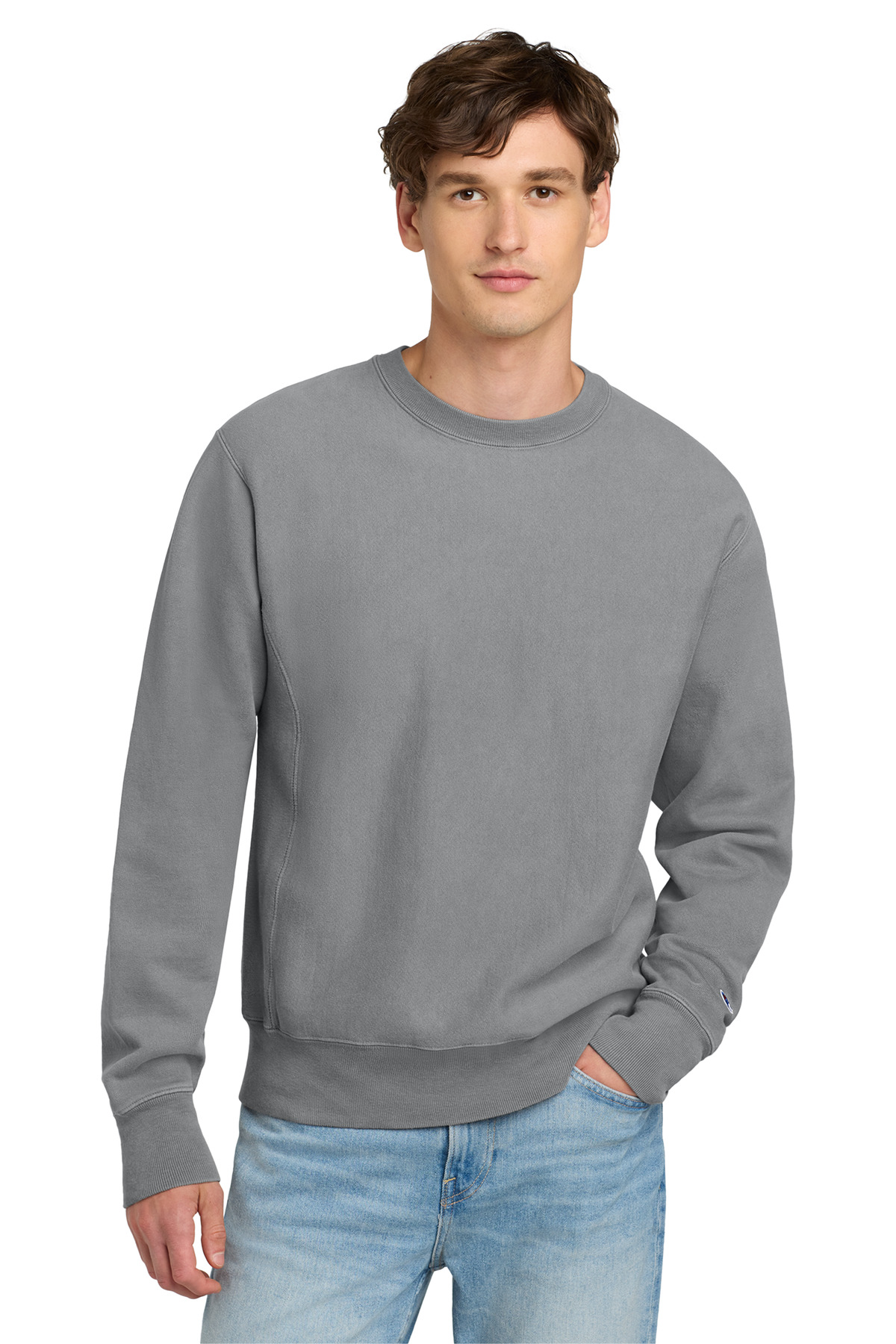Champion Reverse Weave Garment-Dyed Crewneck Sweatshirt. GDS149 45