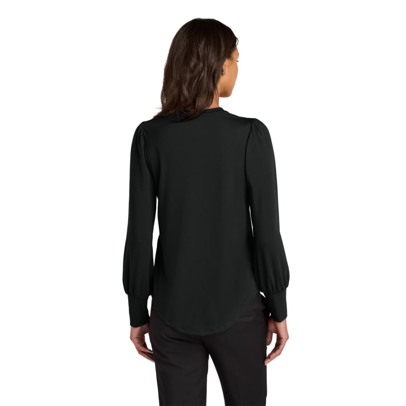 Mercer+Mettle Women's Stretch Jersey Long Sleeve Blouson Top 17