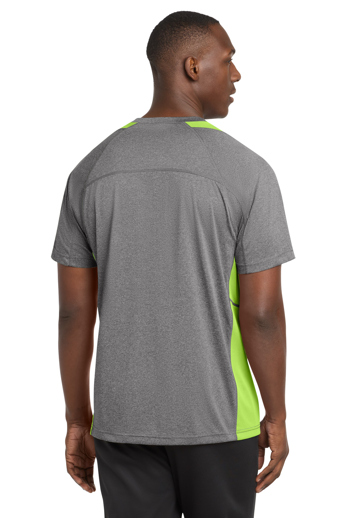 Sport-Tek Heather Colorblock Contender Tee. ST361 49