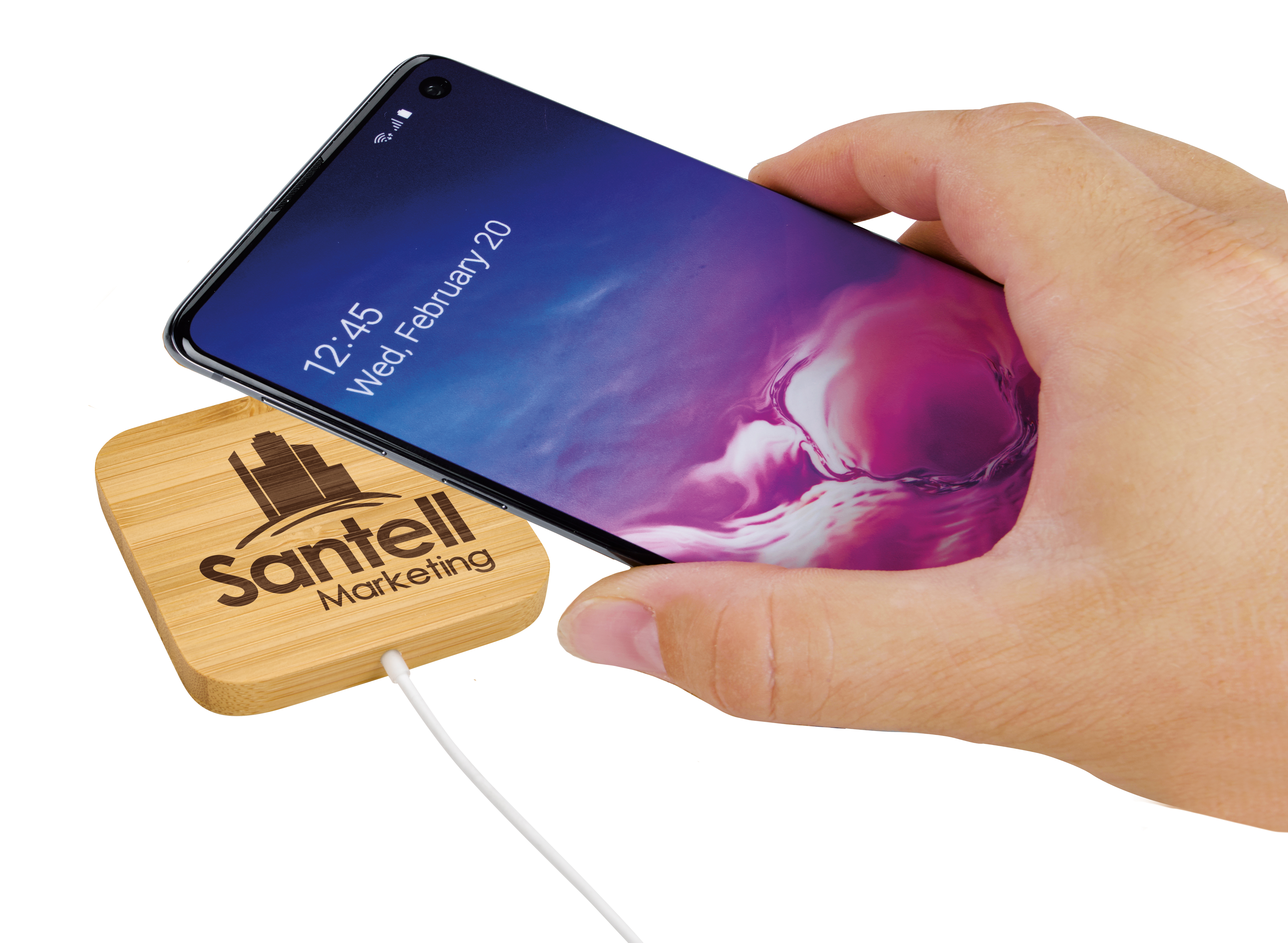 Good Value™ Bamboo Magnet-Hold 15W Wireless Charger 6