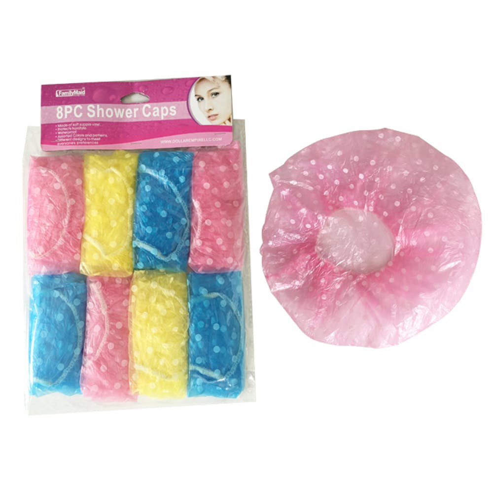 Shower Caps - 3 Colors Disposable 8 Pack 2