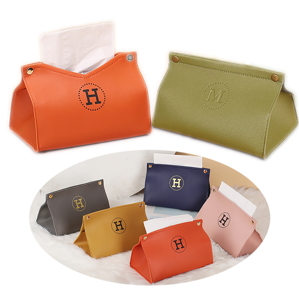 Creative PU Leather Tissue Box