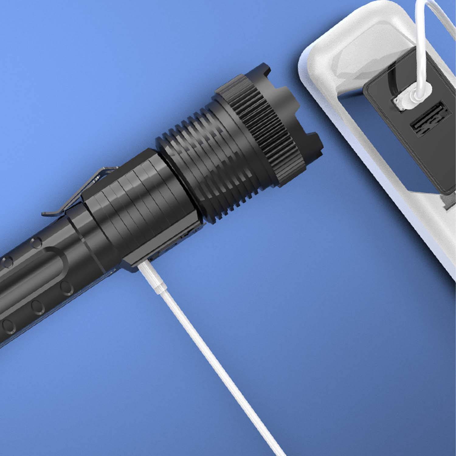 Telescopic Zoom High-Power High-Intensity Flashlight 6
