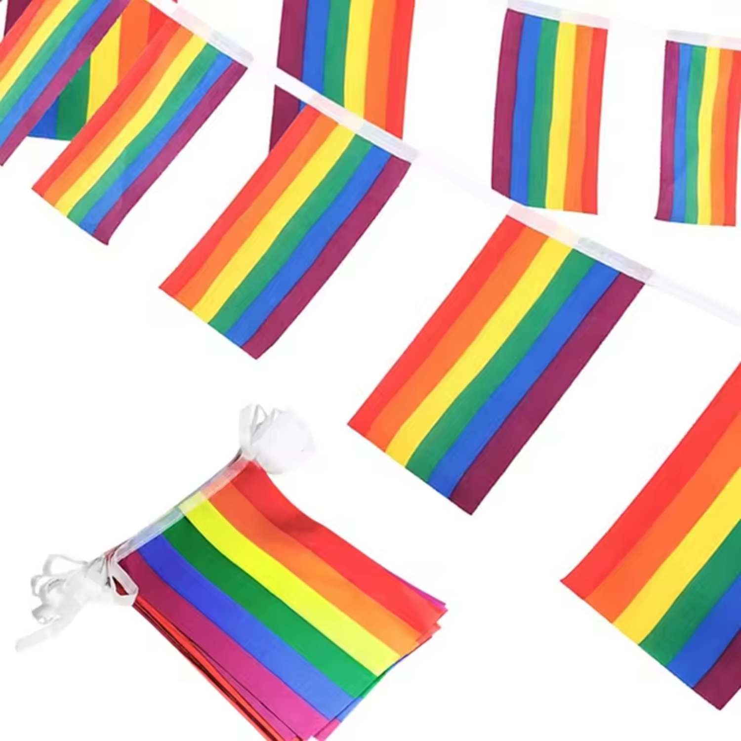 9" x 6" Rectangle String Bunting Flag 1