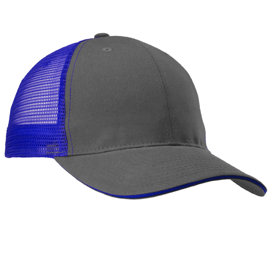 Structured Two-Tone Cotton Mesh Trucker Cap 5