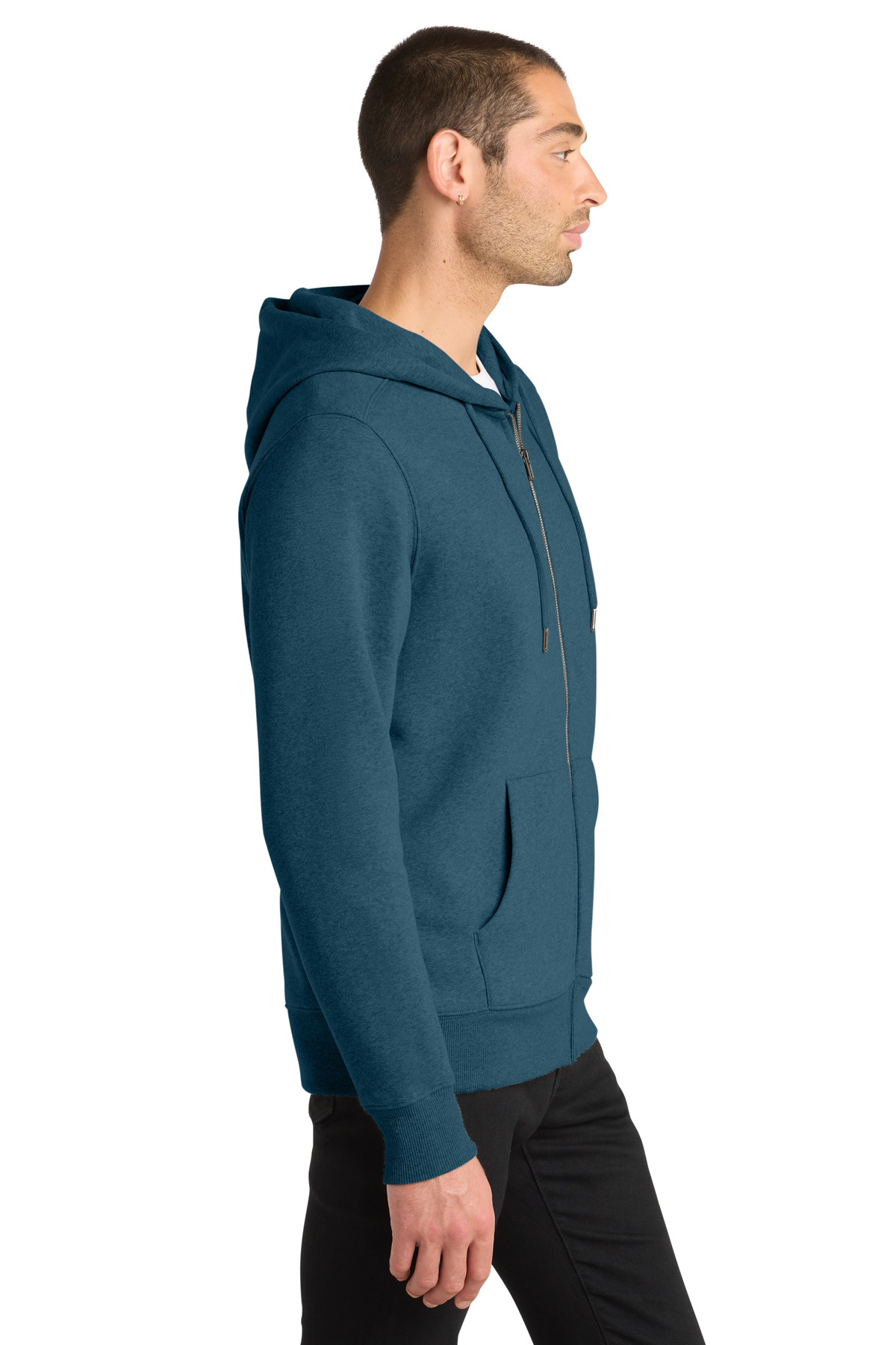 District Perfect Weight Fleece Full-Zip Hoodie DT1103 52