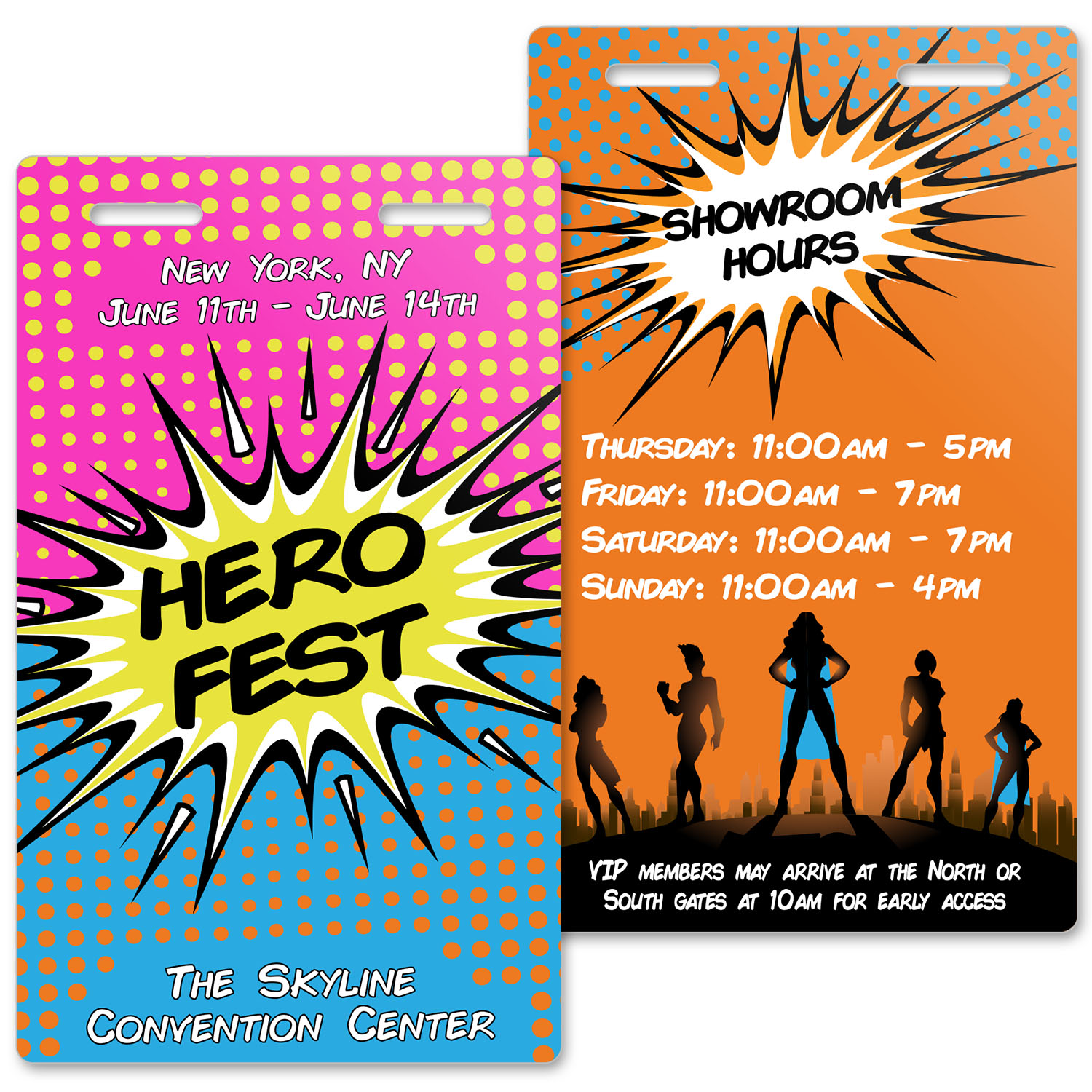 Full Color ID Badge - 3" x 5", Double Attachments 2