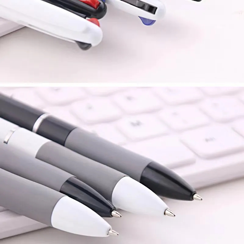 Custom Plunger-Action Three-color Ballpoint Pen 2