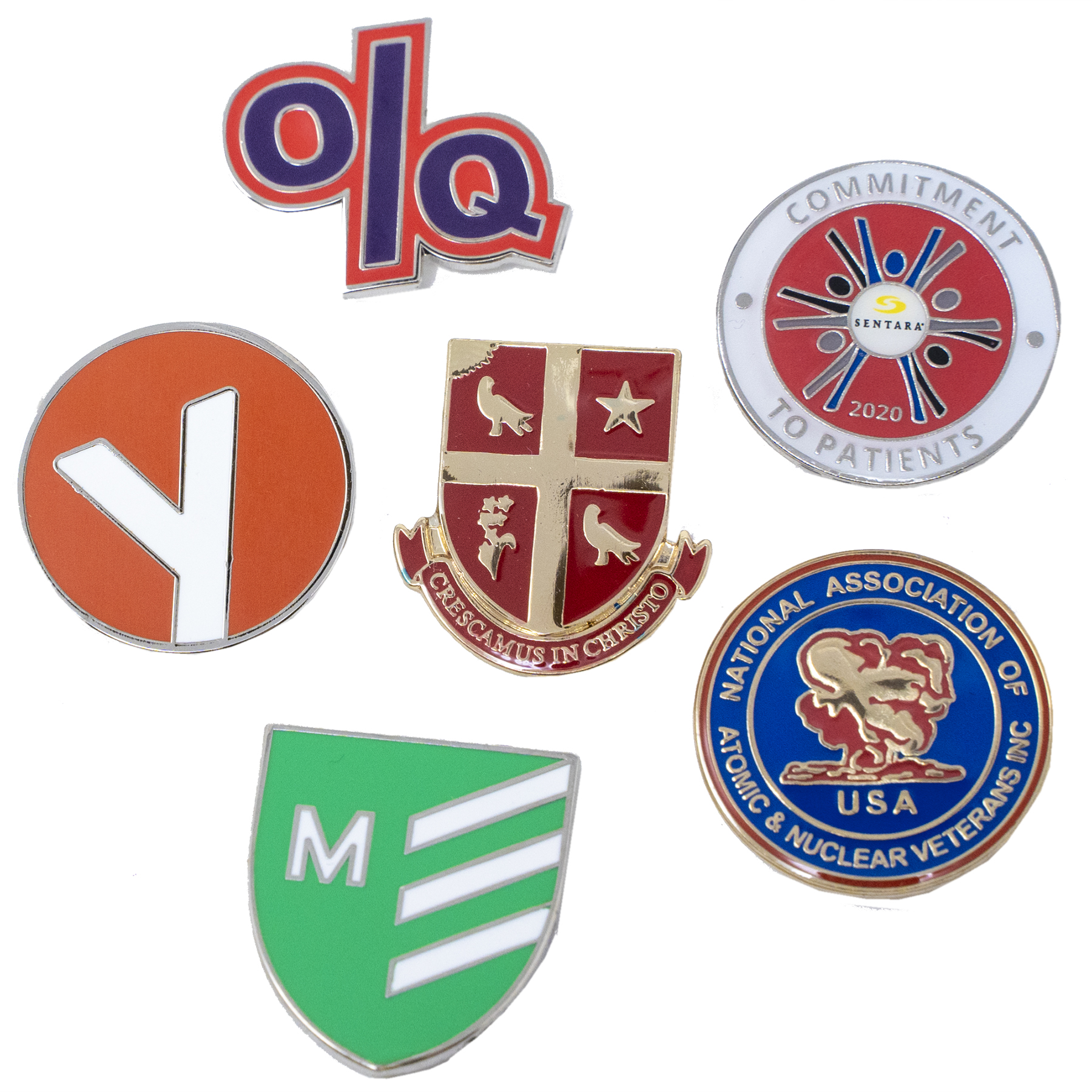 Epola Lapel Pins: 7/8" W x 7/8" H 2