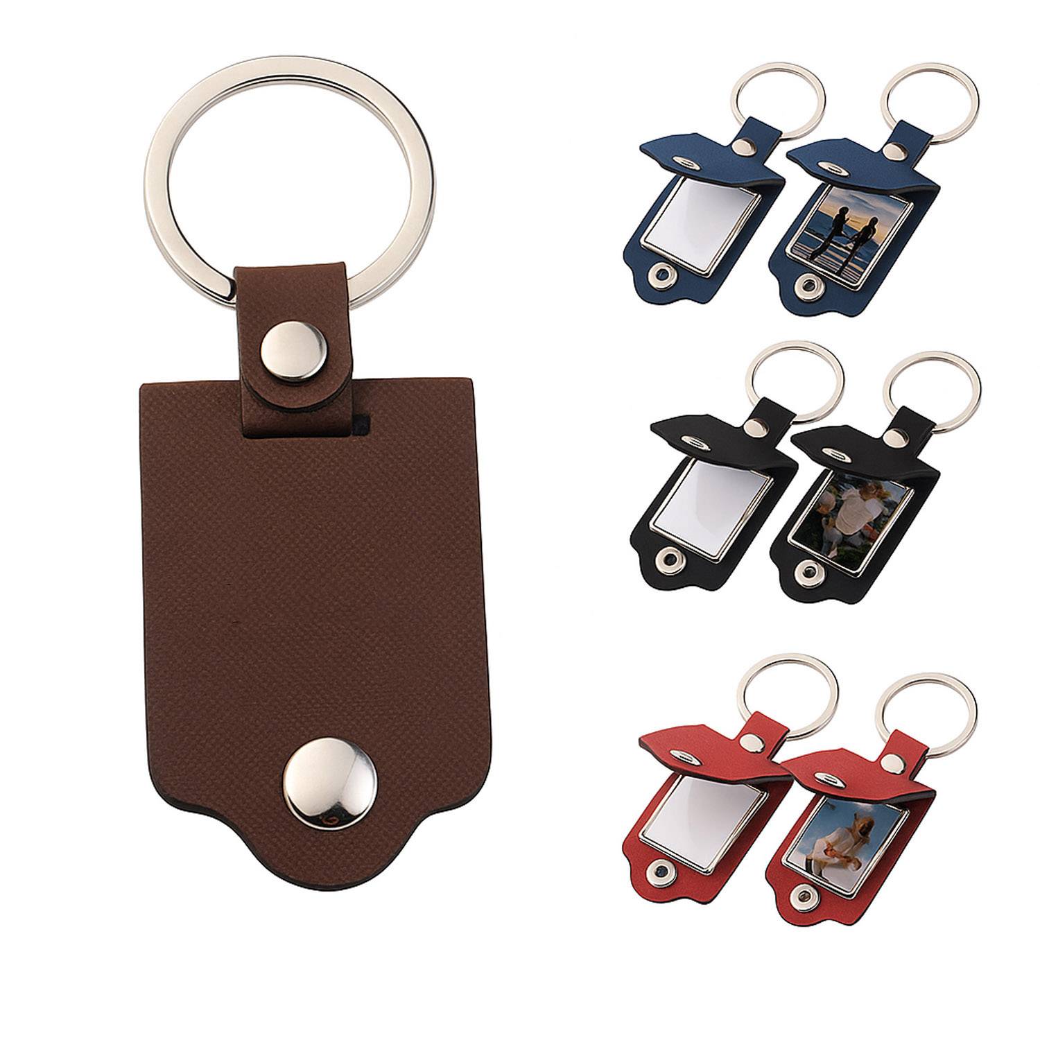 Custom PU Leather Photo Keychain 6