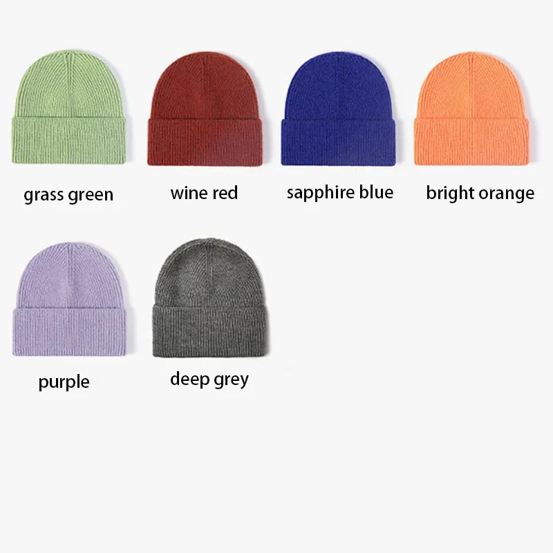 Embroidered warm knit hat 5