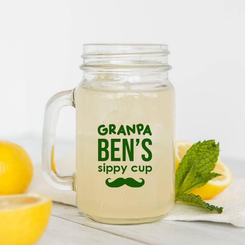 16 Oz Custom Mason Jars With Handles 2