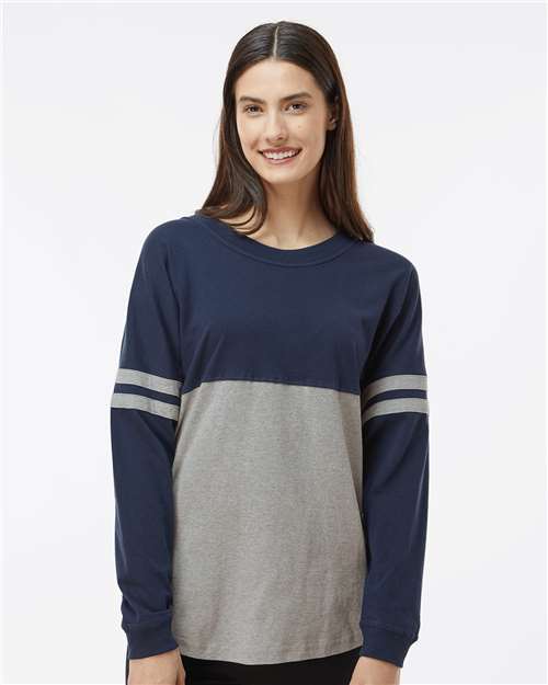 Women's Jersey Pom Pom Long Sleeve T-Shirt - T14 17