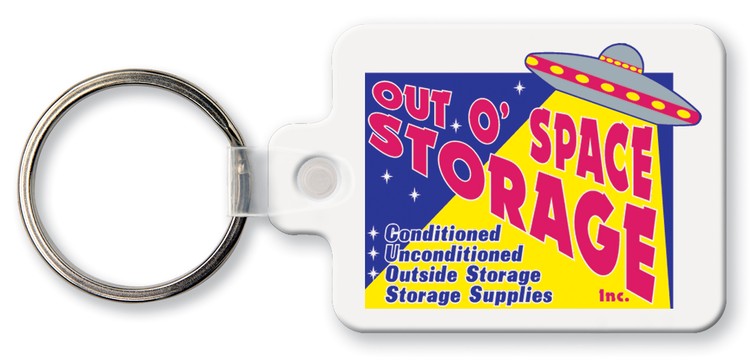 Medium Rectangle Key Tag w/Round Corners & Tab 11