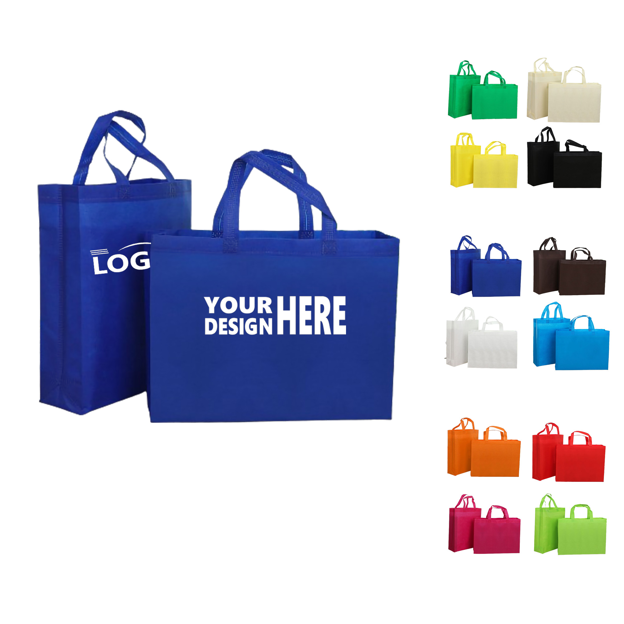 Custom Promotional Reusable NonWoven Shopper Tote Bag MOQ50 10