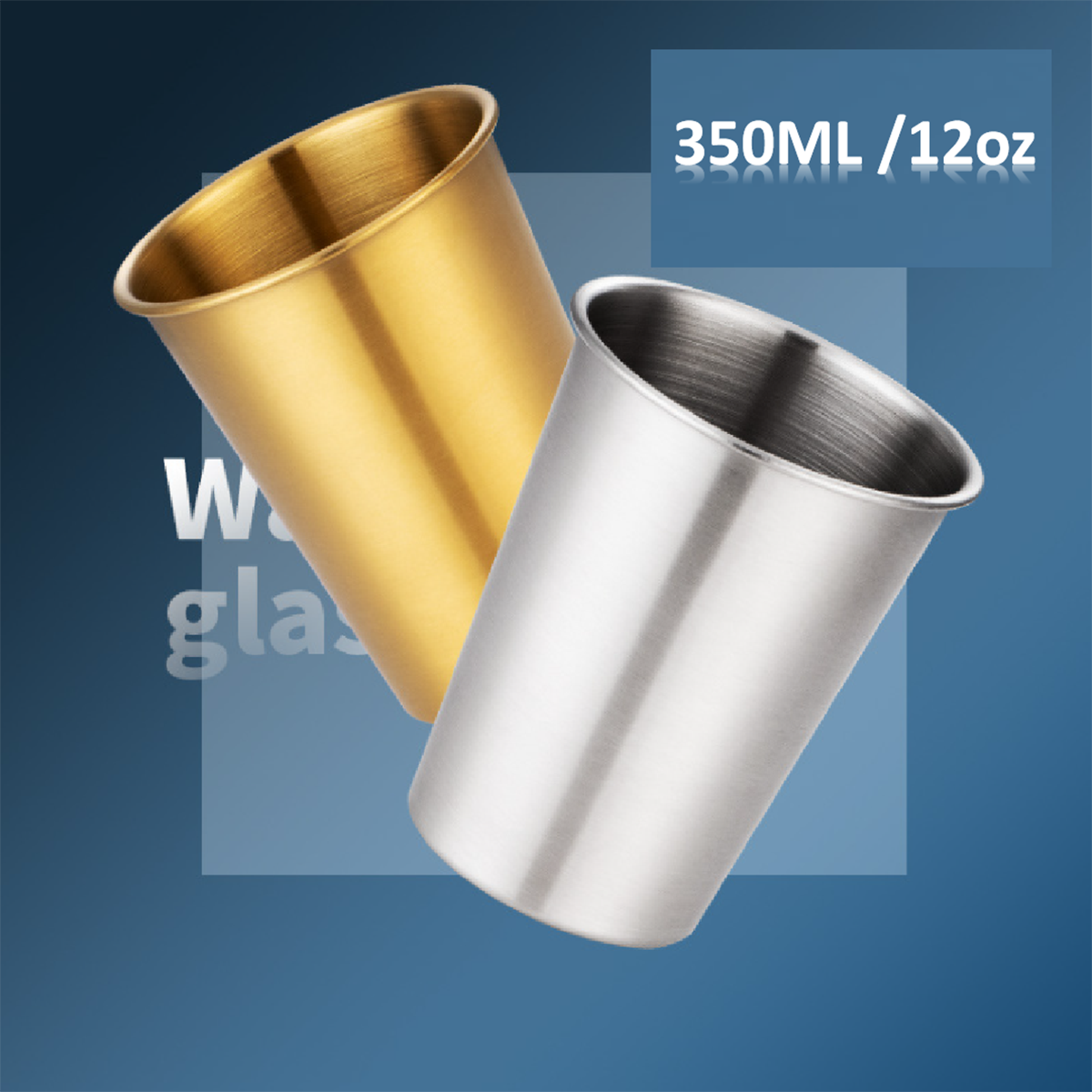 12oz Stainless Steel  Pint Cups 2