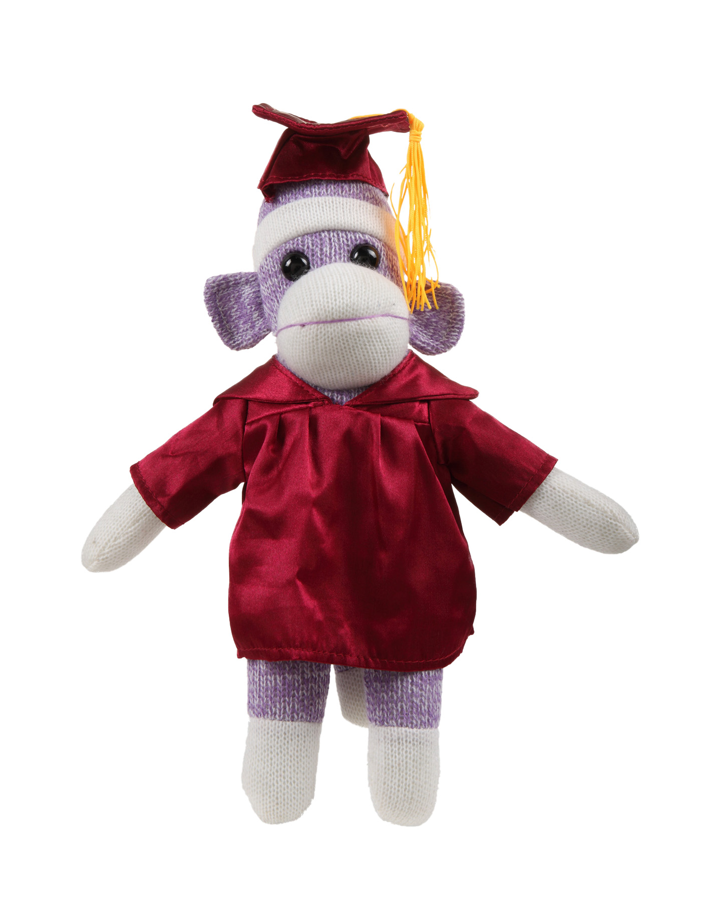 Purple Sock Monkey with Graduation Cap and Gown 5