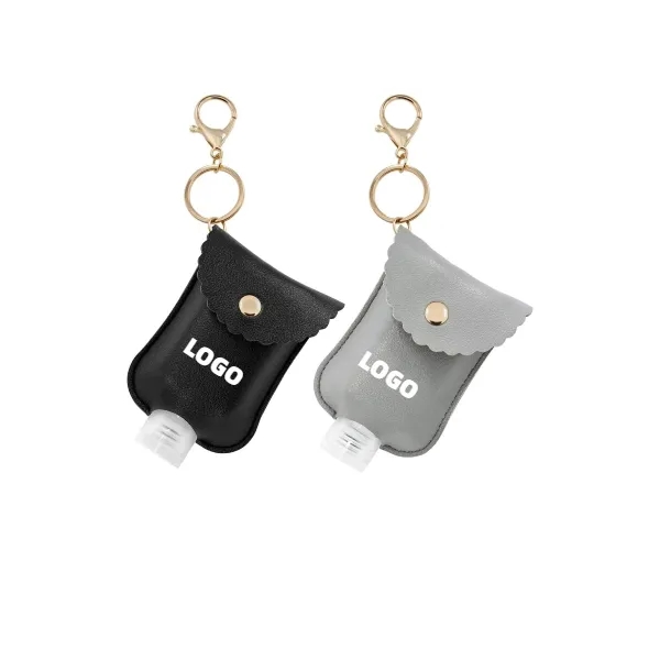 Plastic Bottle with Leather Keychain Holder 1