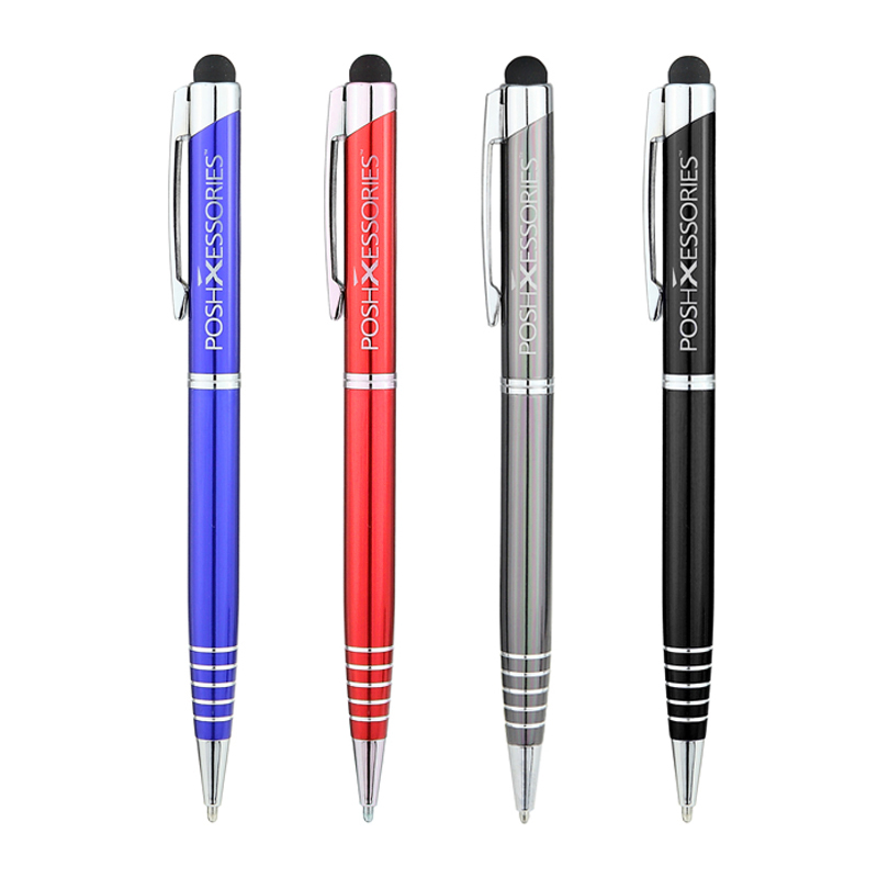 Oceanside Ballpoint Twist Stylus Pen (Red)