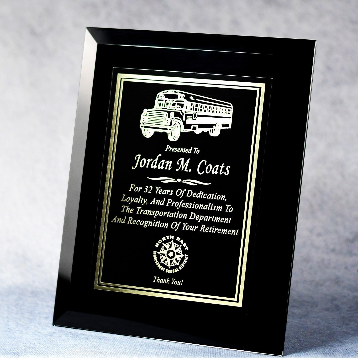 Glass Black Plaque 2