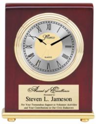 Rosewood Clock 4"X5" 2