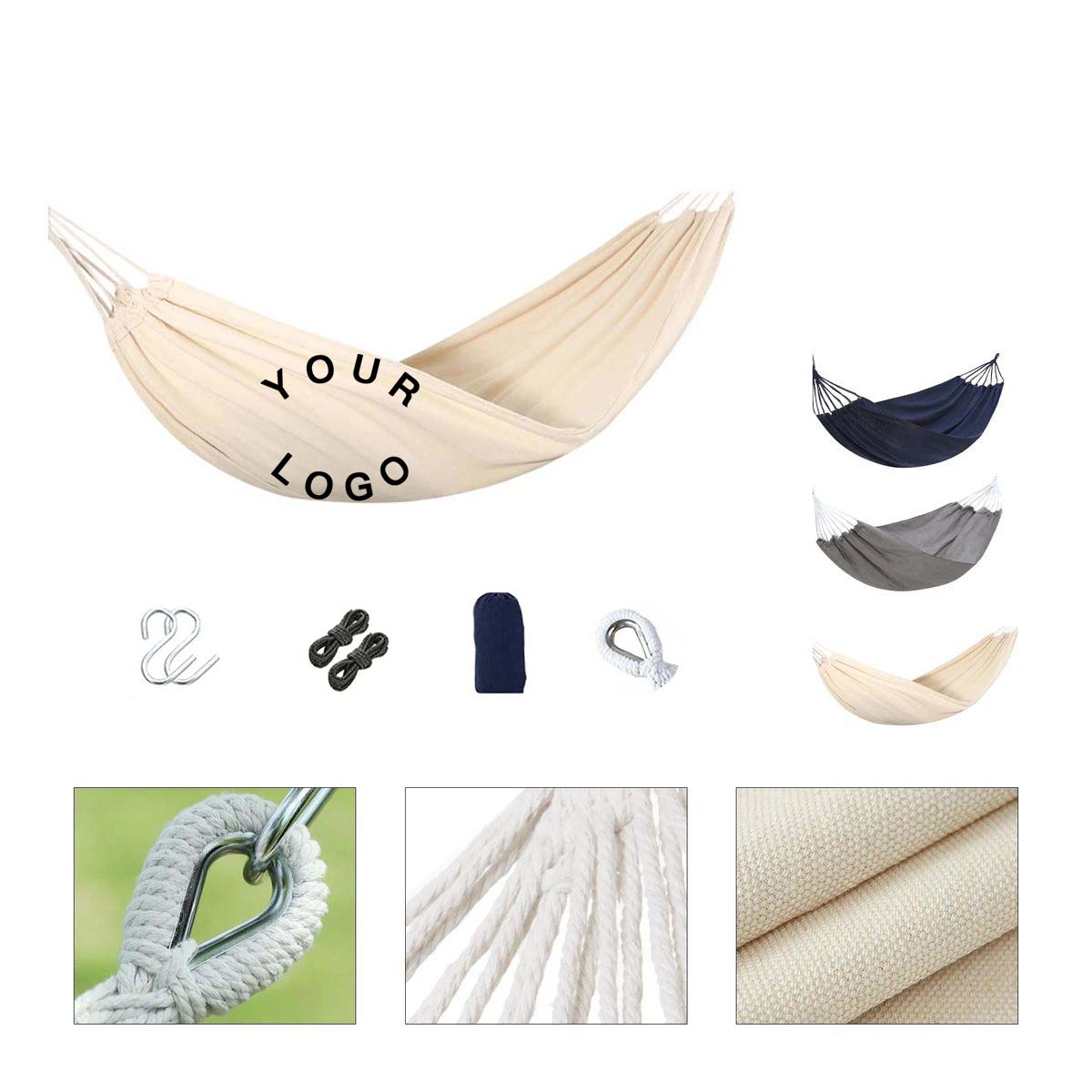 Durable Canvas Hammock Lightweight Portable 1