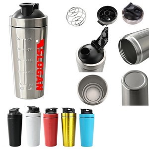 750ml Stainless Steel Shaker With Leakproof Lid, custom water bottle with logo imprint 3