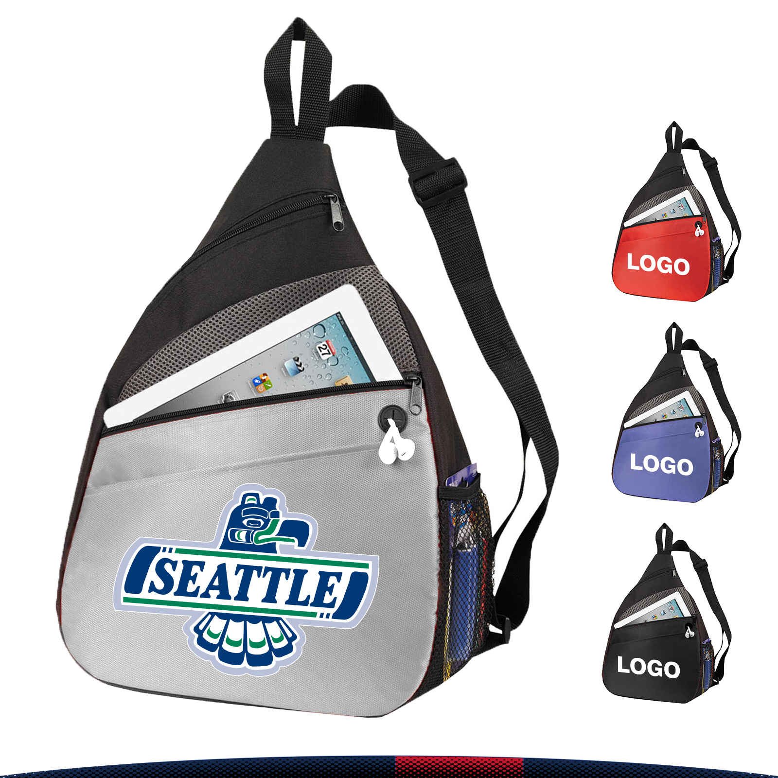 Halcy Sling Backpack, custom backpack with logo imprint 7