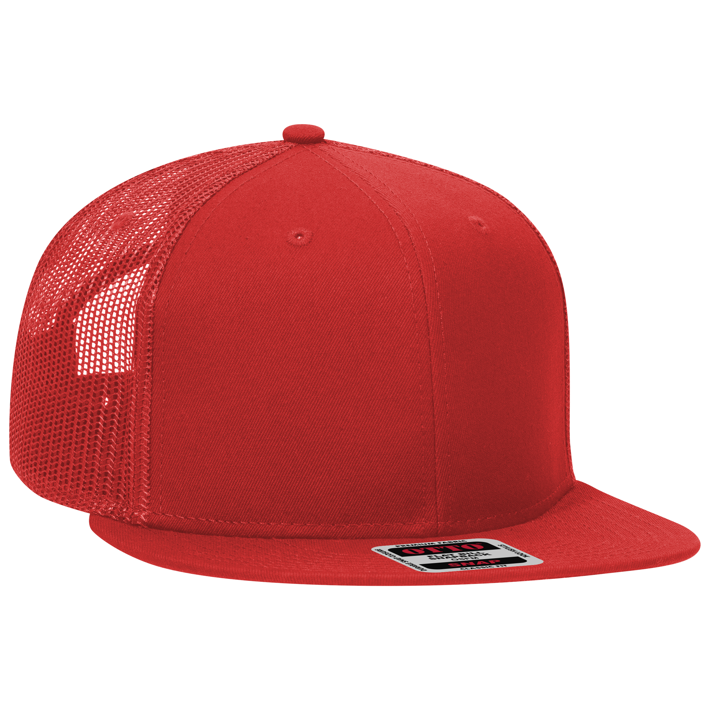 OTTO CAP® OTTO SNAP 6 Panel Pro Style Mesh Back Trucker Snapback Hat 12