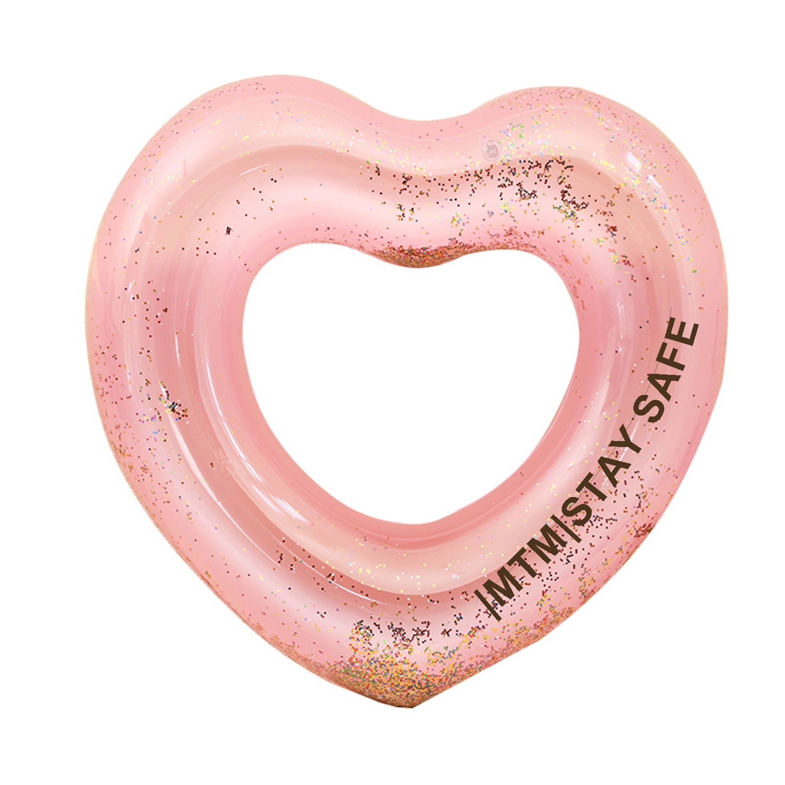 Heart Shaped Glitter Sequin Inflatable Pool Float 3