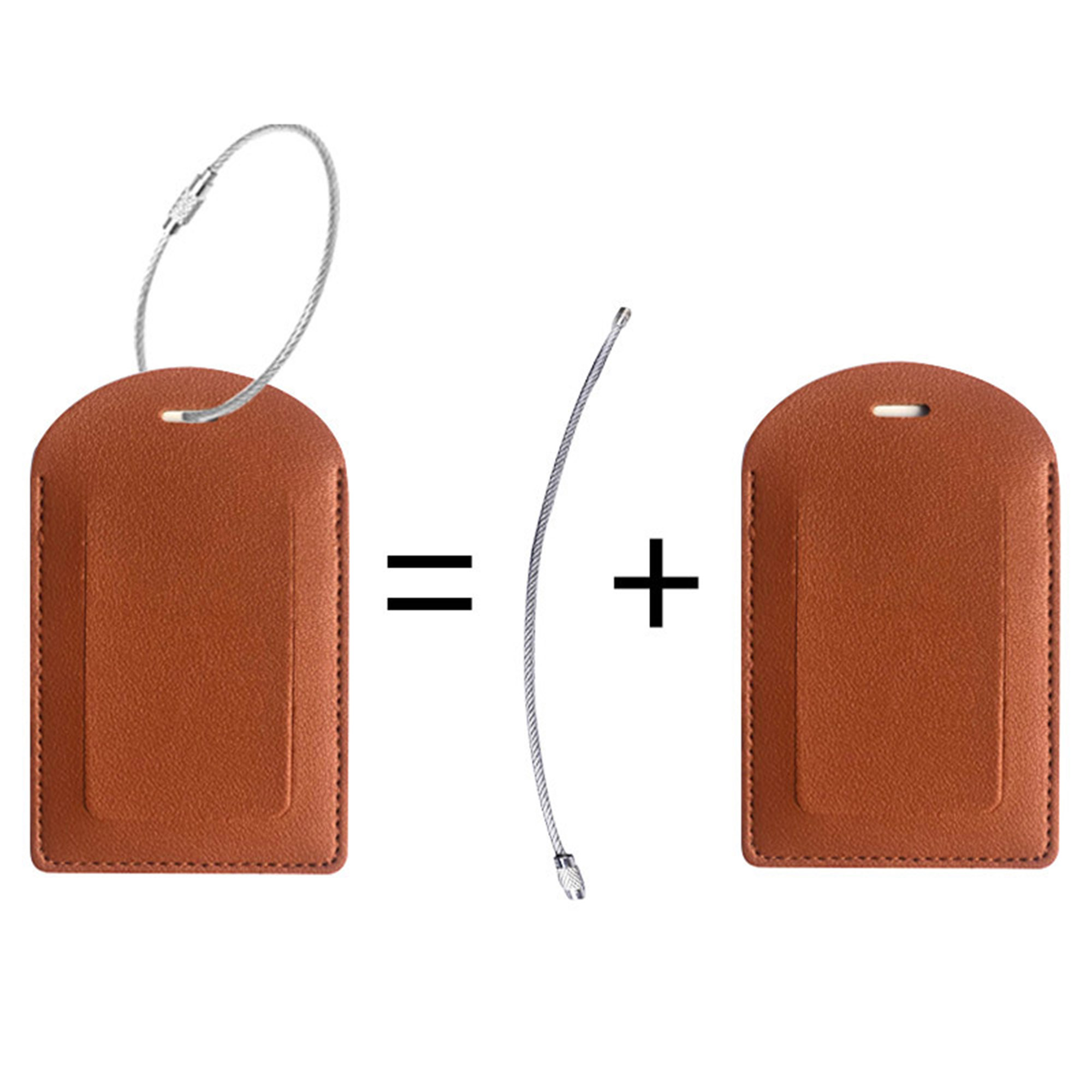 PU Leather Luggage Tags with Metal Loop 6
